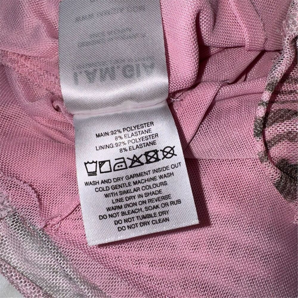 I.AM.GIA Womens Mesh Ruched Parton  Lined Tube Top Crop Pink Size L Y2K Barbie - Picture 9 of 11